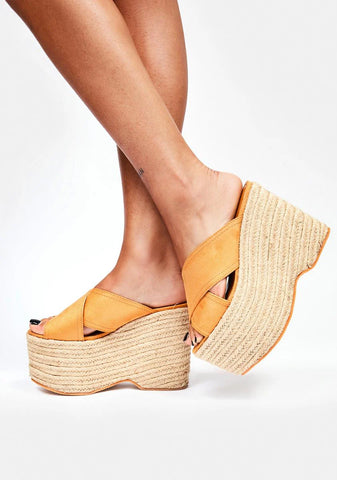 Tan Bannah Platform Sandals