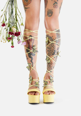 Sunny Pixie Queen Lace Up Heels