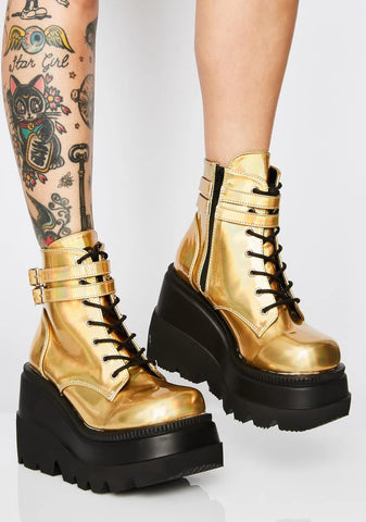 Liquid Gold Technopagan Boots