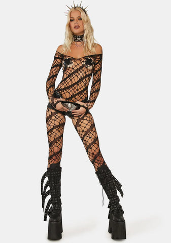 Suck Them Up Webbed Bodystocking