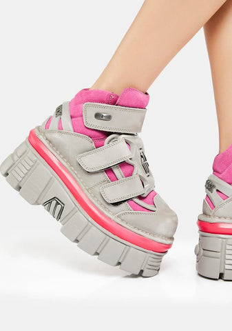 Pink/Gray M-285-C58 Ankle Boots