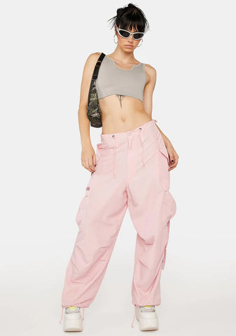 Light Pink Silky Wind Pants