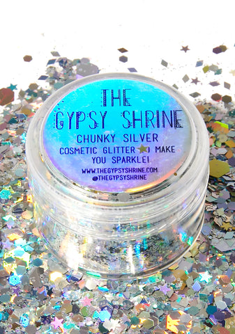 Chunky Silver Mix Face Glitter