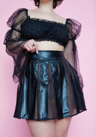 Always Chasing Moonlight Pleated Mini Skirt