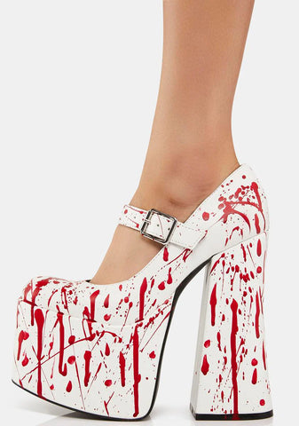 Scream Queen Platform Mary Janes