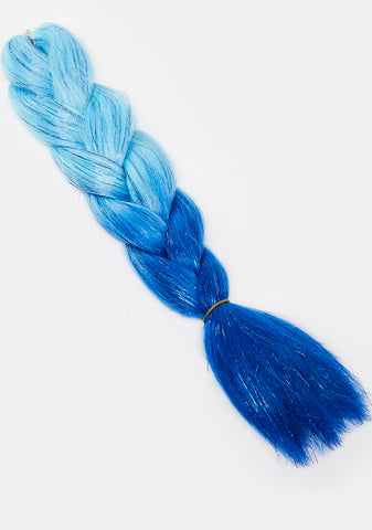 Blue Jumbo Braid With Tinsel