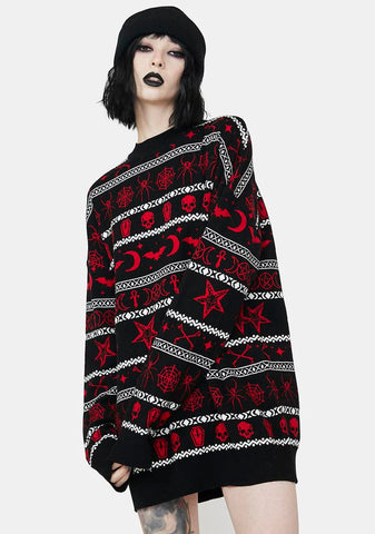 Little Miss Killjoy Intarsia Sweater