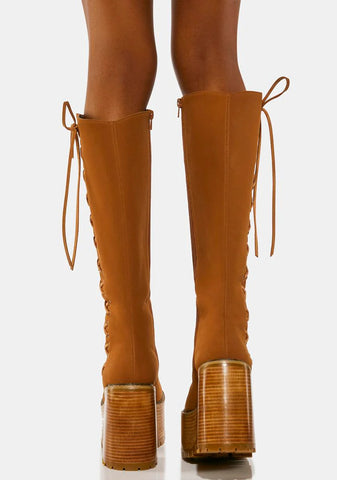 Acoustic Heartbeat Knee High Boots