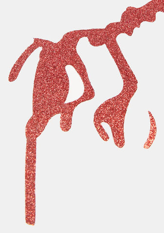 Cut Me Open Glitter Blood Sticker