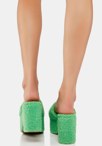 Green Mandee Platform Sandals