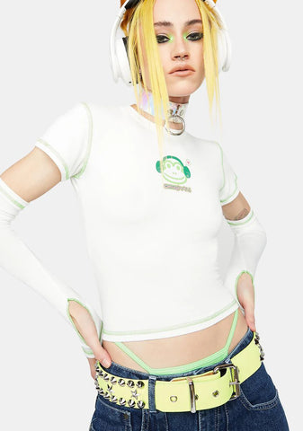 Yellow Star And Circle Stud Belt