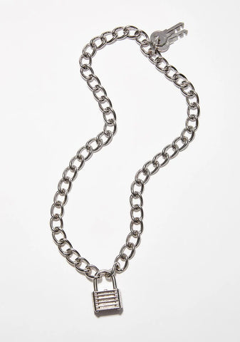 Locked Down Chain Necklace