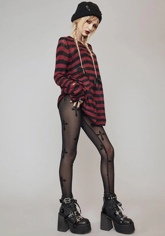 Undermined Beliefs Mesh Leggings