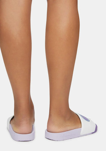 Purple IPO Split Slide Sandals