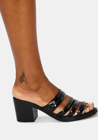 Black Barre Jelly Slides