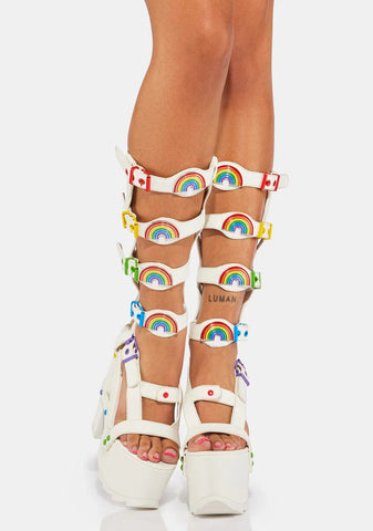 Rainbow Nightcall Hi Platform Heels