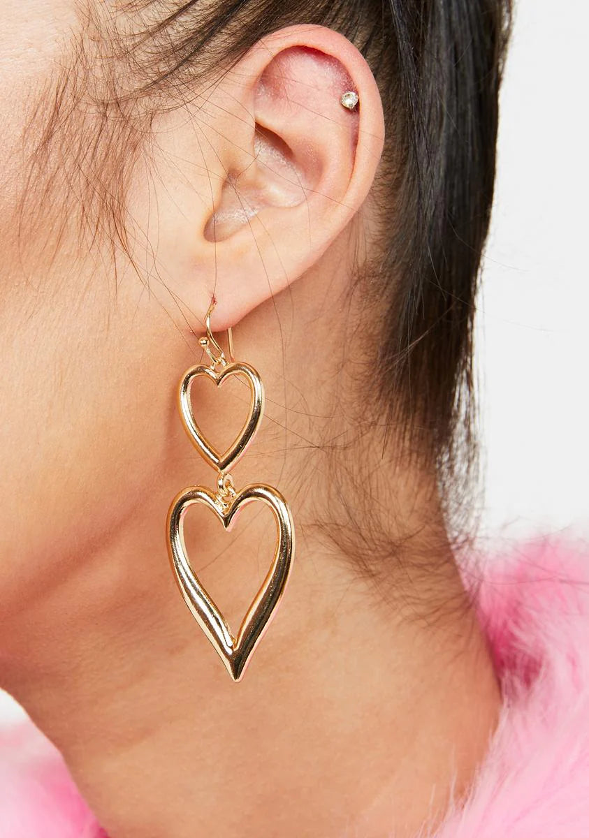 Onto You Heart Drop Earrings