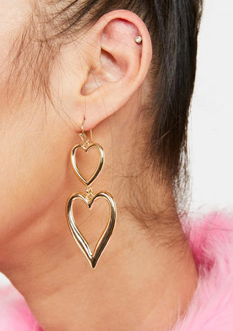 Onto You Heart Drop Earrings