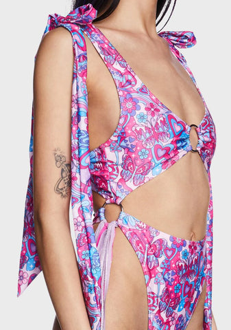 Cosmo Garden Fringe Bodysuit