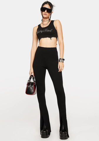 Onyx Changing Lives Front Slit Leggings