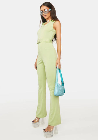Lush Beachside Dinner Jumpsuit