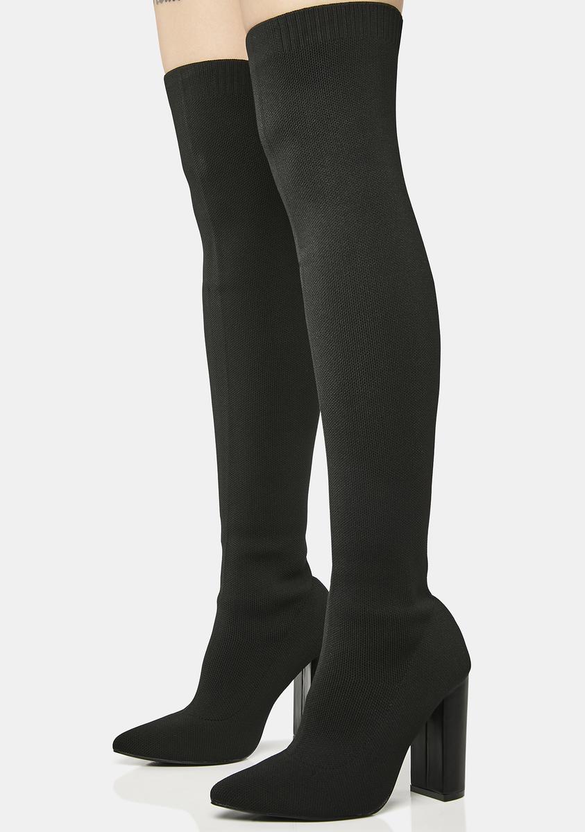 No Paparazzi Please Thigh-High Boots