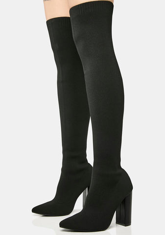 No Paparazzi Please Thigh-High Boots