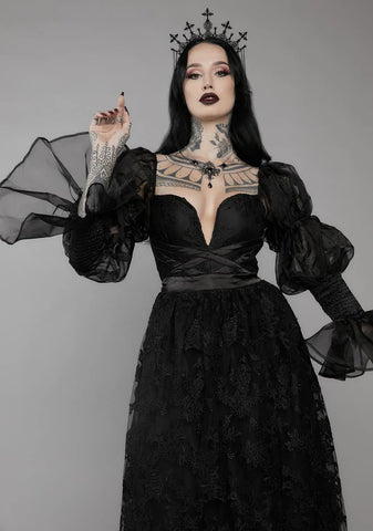 New Moon Waltz Tulle Midi Dress