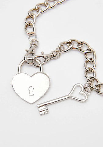 Locking Down Love Chain Necklace