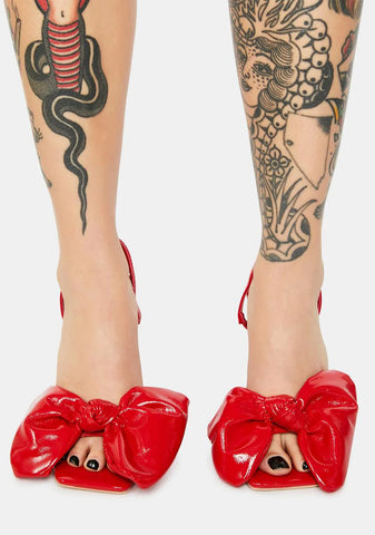 Hot Went Viral Patent Bow Heels