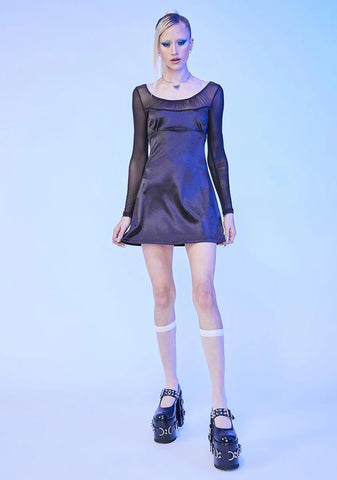 Tossing And Turning Satin Mini Dress