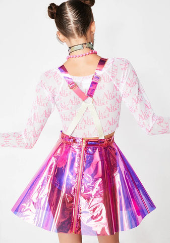 Candy Gurl Hologram Overall Dress