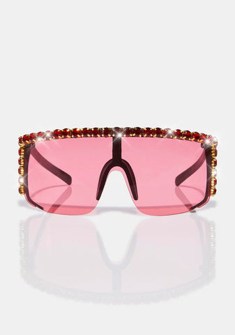 Hot Melting Point Shield Sunglasses