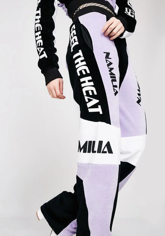 Lavender Velour Motocross Trousers