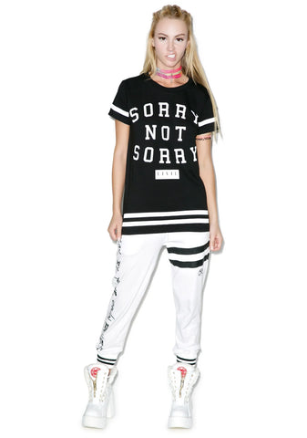Sorry Not Sorry BF Tee - White