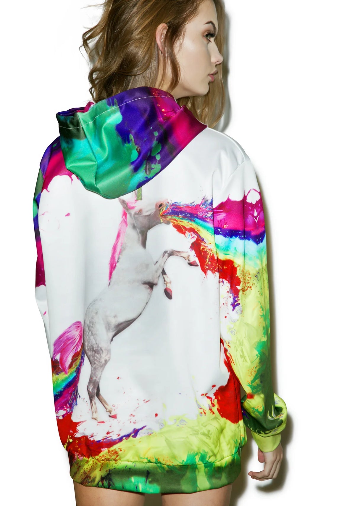 Unicorn Acid Oversized Hoodie