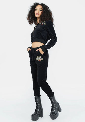 Where The Heart Is Velvet Pants