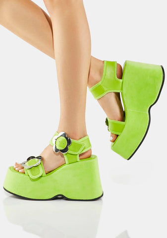 Cover My Tracks Platform Sandals