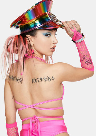 Pink Butterfly Kisses Wrap Top