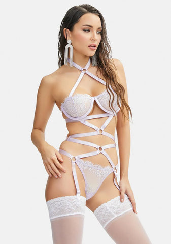 Lilac Lacey Criss Cross Teddy