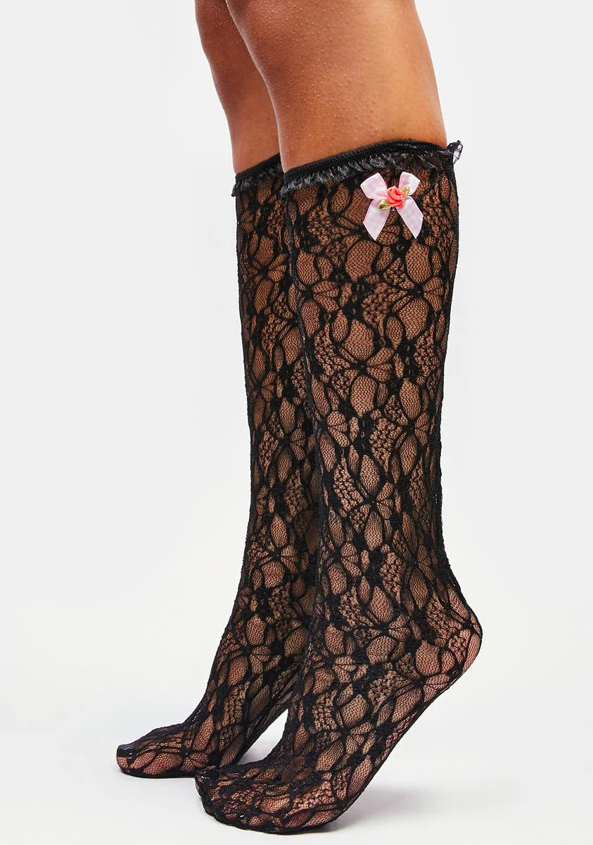 Wicked Taking Chances Lace Socks