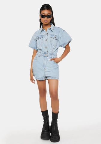 Last Resort Denim Romper