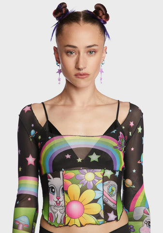 Cosmic Geometry Star Drop Earrings