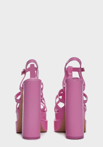 Pink Denver Platform Heels