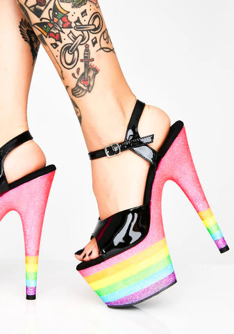 Wicked Freaky Fembot UV Heels