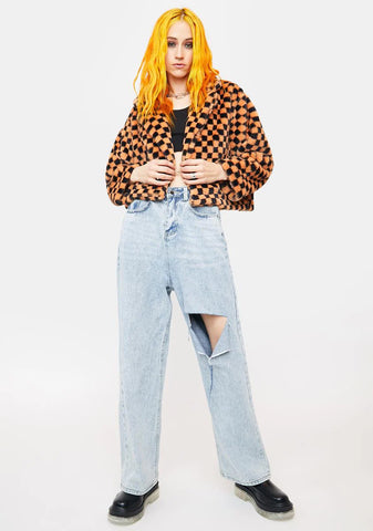 What's The Vibe Fuzzy Jacket