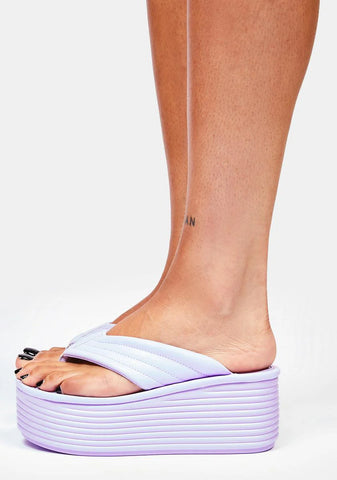 Fairy Knows It All Platform Flip Flops