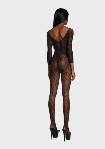 Eye Of The Tiger Fishnet Bodystocking