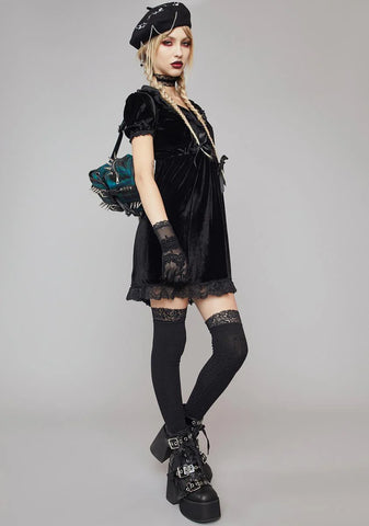 Universal Untruth Velvet Mini Dress