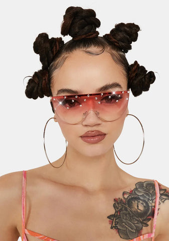 Sugar Shine On Me Rhinestone Sunglasses